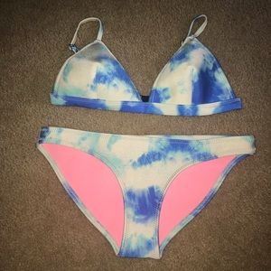 Triangl tie dye Bikini Set